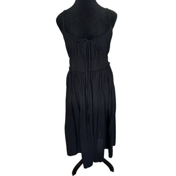 Ulla Johnson Freya Cotton Spaghetti Strap Sundress Dress Black Noir Women’s 8 - Picture 12 of 15